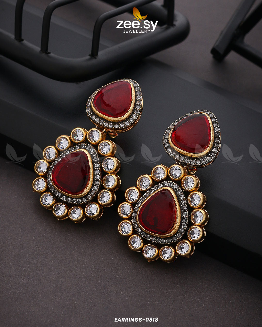 Earrings-0818 Red