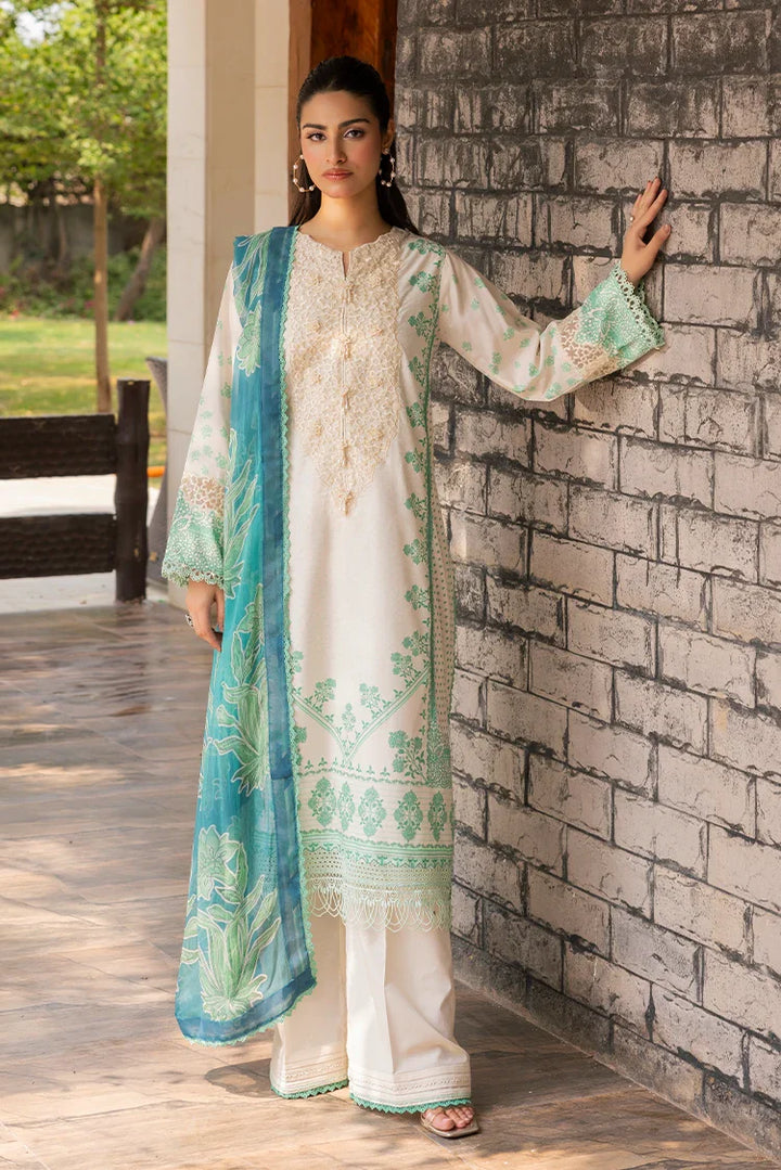 Ellena | Signature Embroidered Collection 25 | A-05 XS Ivory Lawn