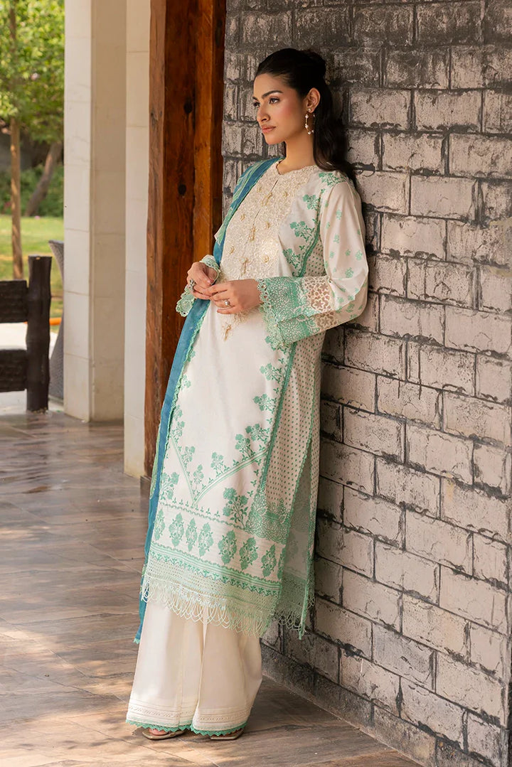 Ellena | Signature Embroidered Collection 25 | A-05 M Ivory Lawn