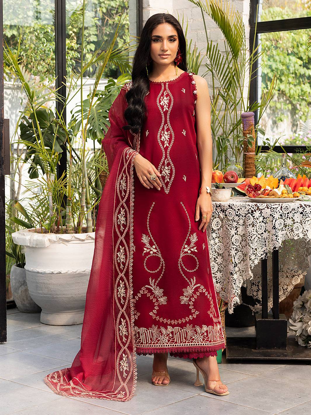 Izel | Meadow Muse Embroidered Lawn 25 | EVARA - Pakistani Designer Dress - by Izel | Type: Ladies Clothes - 100% Original at Saira Sultan