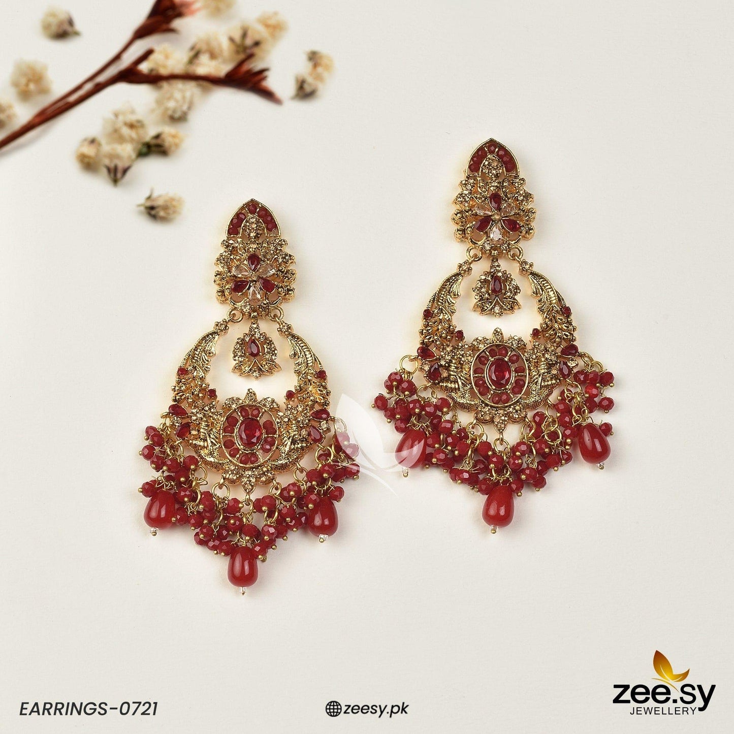 Earrings-0721 Red