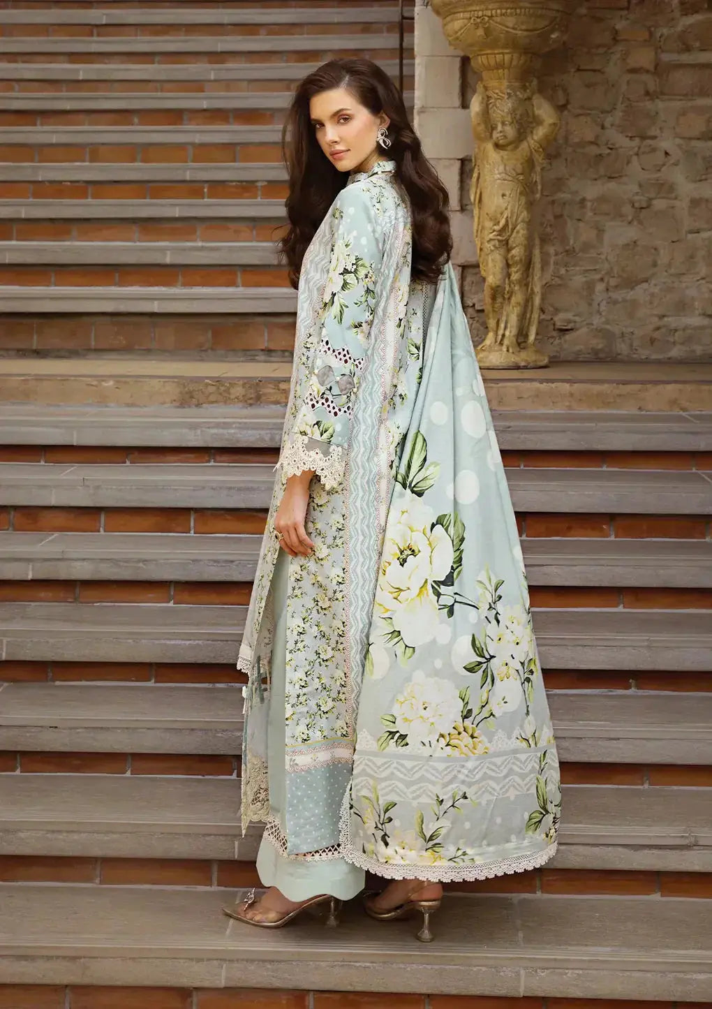 Elaf Premium | Print Chikankari 24 | ECT-05A WATERLILLY - Pakistani Designer Dress - by Elaf Premium | Type: Luxury - 100% Original at Saira Sultan
