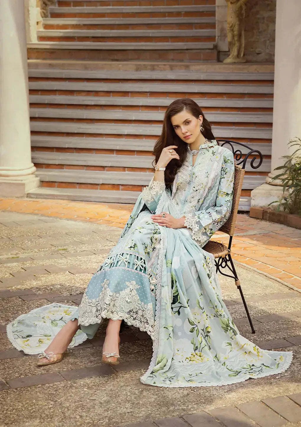 Elaf Premium | Print Chikankari 24 | ECT-05A WATERLILLY - Pakistani Designer Dress - by Elaf Premium | Type: Luxury - 100% Original at Saira Sultan