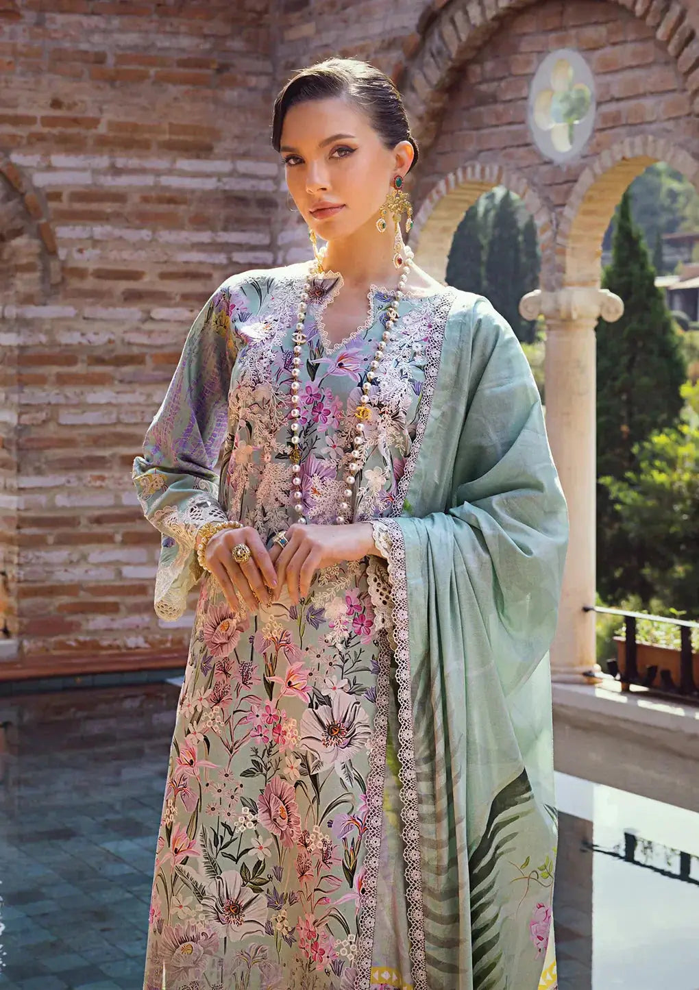 Elaf Premium | Print Chikankari 24 | ECT-03B OAK MIST - Pakistani Designer Dress - by Elaf Premium | Type: Luxury - 100% Original at Saira Sultan