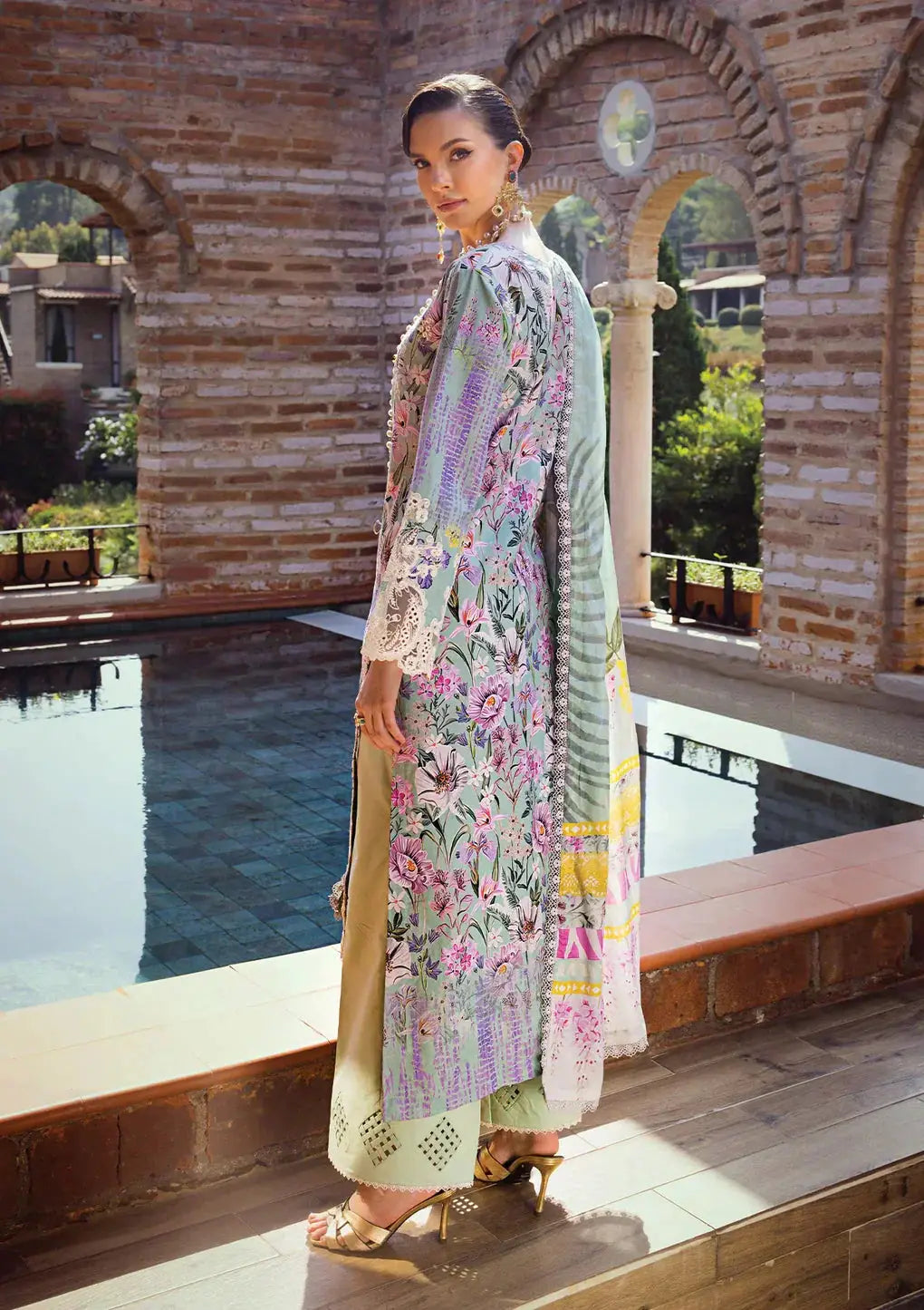 Elaf Premium | Print Chikankari 24 | ECT-03B OAK MIST - Pakistani Designer Dress - by Elaf Premium | Type: Luxury - 100% Original at Saira Sultan