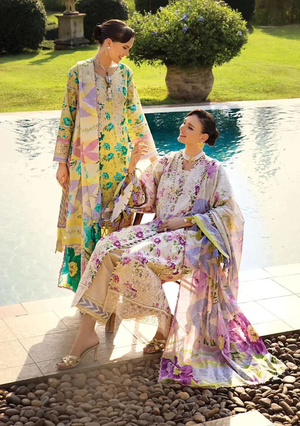 Elaf Premium | Print Chikankari 24 | ECT-06B MISTY SERENADE - Pakistani Designer Dress - by Elaf Premium | Type: Luxury - 100% Original at Saira Sultan