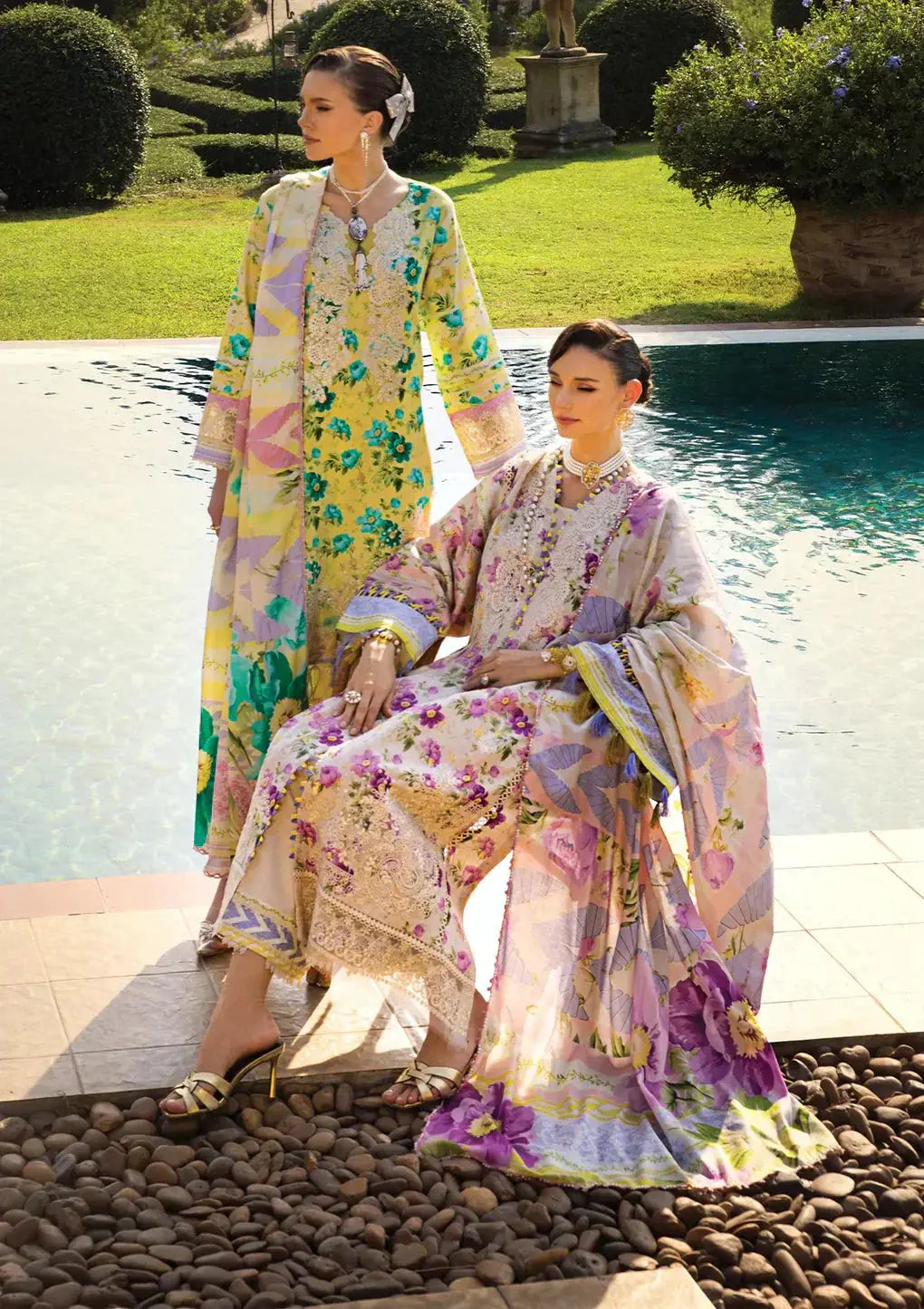Elaf Premium | Print Chikankari 24 | ECT-06B MISTY SERENADE - Pakistani Designer Dress - by Elaf Premium | Type: Luxury - 100% Original at Saira Sultan