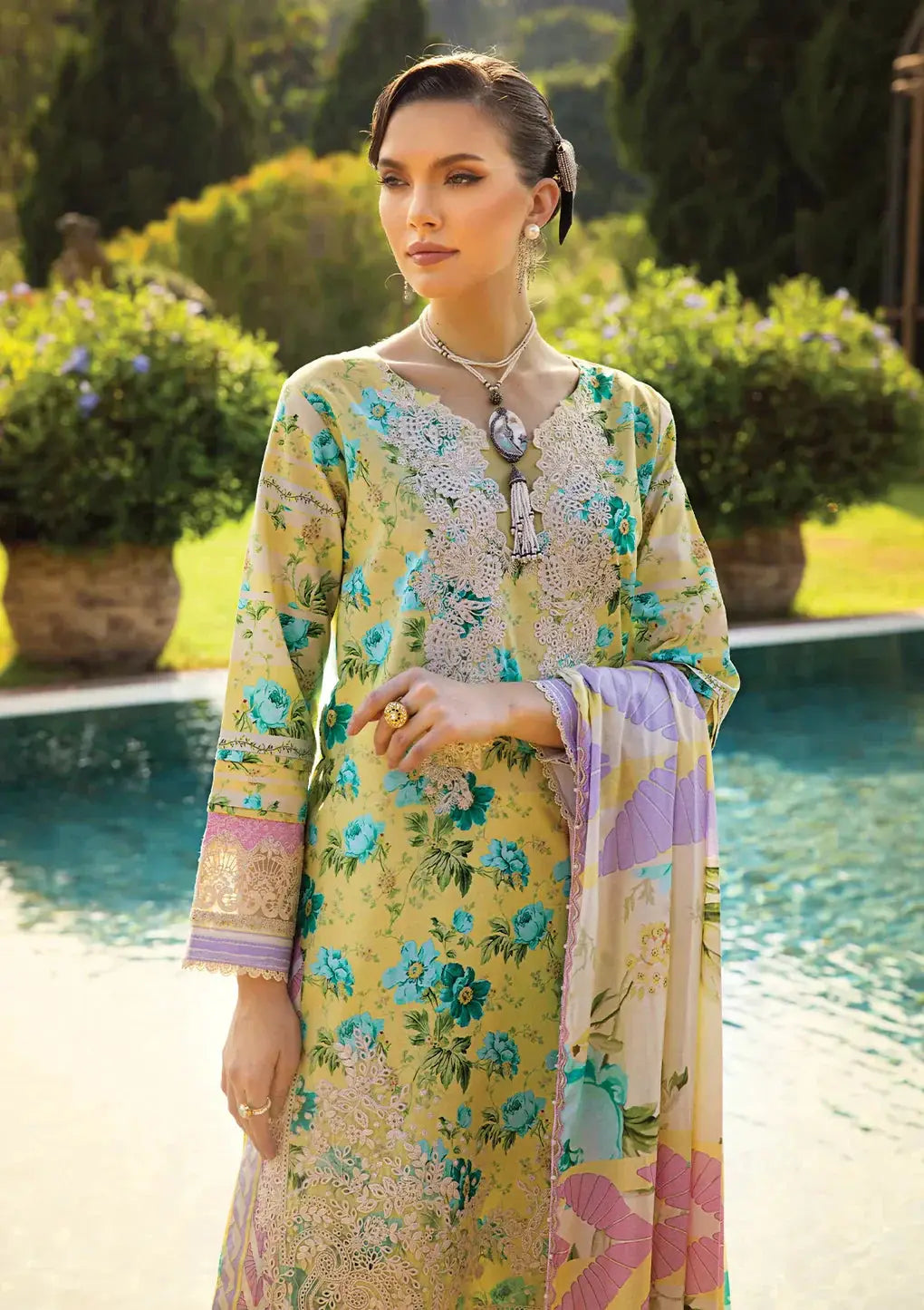 Elaf Premium | Print Chikankari 24 | ECT-06B MISTY SERENADE - Pakistani Designer Dress - by Elaf Premium | Type: Luxury - 100% Original at Saira Sultan