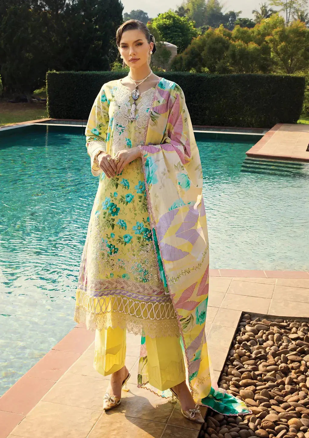 Elaf Premium | Print Chikankari 24 | ECT-06B MISTY SERENADE - Pakistani Designer Dress - by Elaf Premium | Type: Luxury - 100% Original at Saira Sultan
