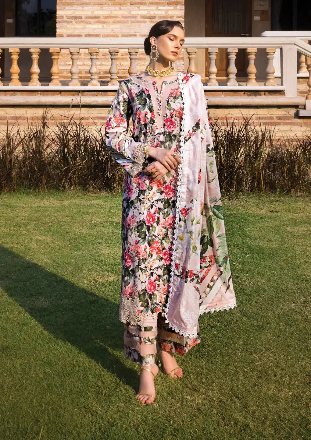 Elaf Premium | Print Chikankari 24 | ECT-01A SOIR - Pakistani Designer Dress - by Elaf Premium | Type: Luxury - 100% Original at Saira Sultan