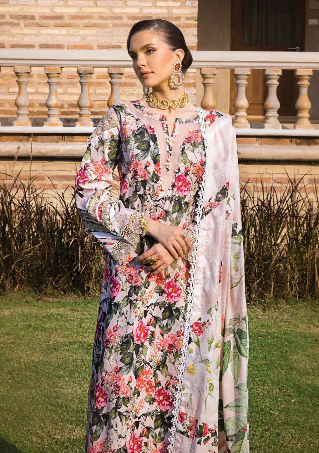 Elaf Premium | Print Chikankari 24 | ECT-01A SOIR - Pakistani Designer Dress - by Elaf Premium | Type: Luxury - 100% Original at Saira Sultan