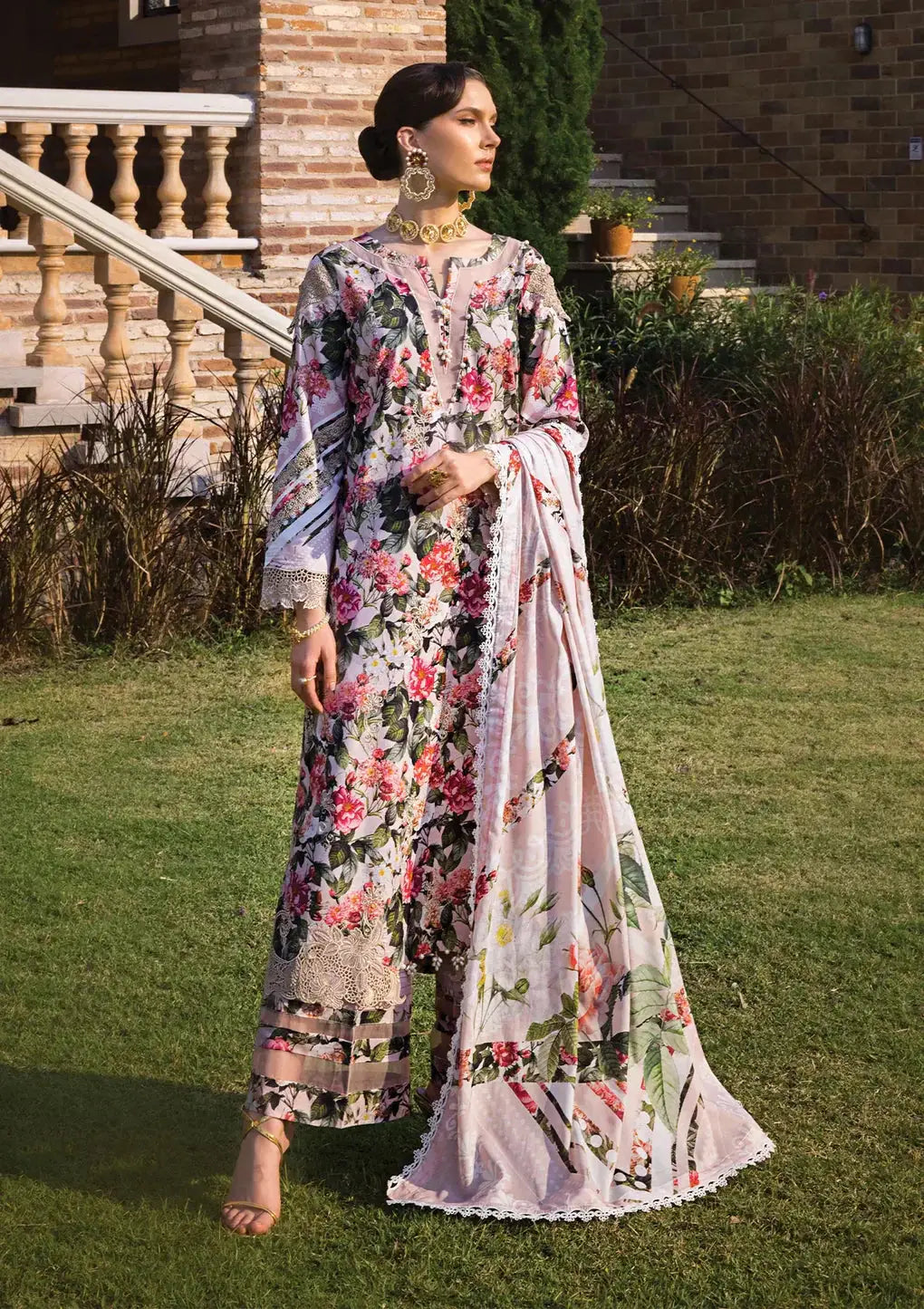 Elaf Premium | Print Chikankari 24 | ECT-01A SOIR - Pakistani Designer Dress - by Elaf Premium | Type: Luxury - 100% Original at Saira Sultan