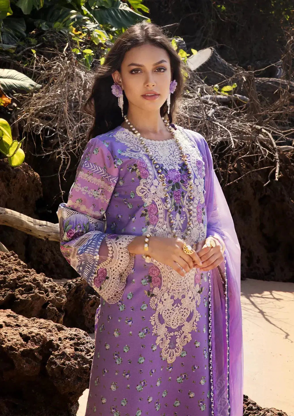Elaf Premium | Signature Embroidered Lawn 24 | ESL-04A MADEMOISELLE - Pakistani Designer Dress - by Elaf Premium | Type: Luxury - 100% Original at Saira Sultan