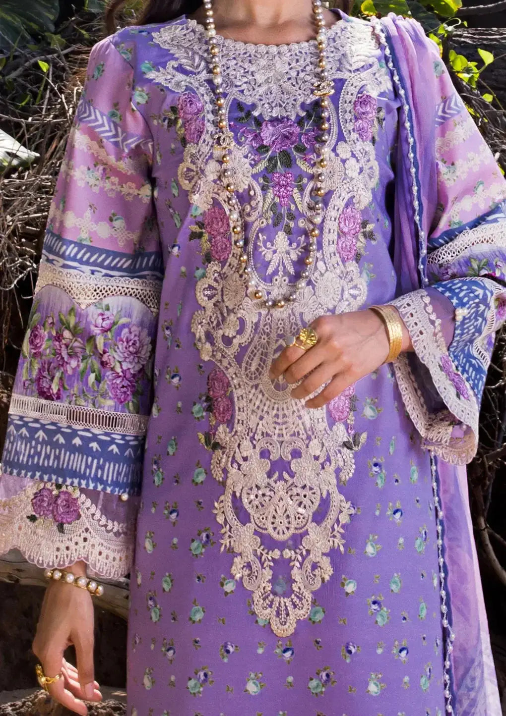 Elaf Premium | Signature Embroidered Lawn 24 | ESL-04A MADEMOISELLE - Pakistani Designer Dress - by Elaf Premium | Type: Luxury - 100% Original at Saira Sultan