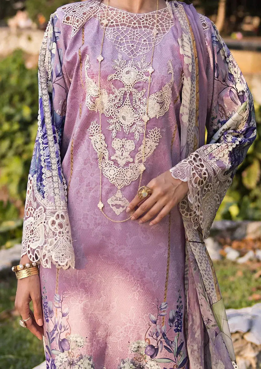 Elaf Premium | Signature Embroidered Lawn 24 | ESL-07A CUPID - Pakistani Designer Dress - by Elaf Premium | Type: Luxury - 100% Original at Saira Sultan