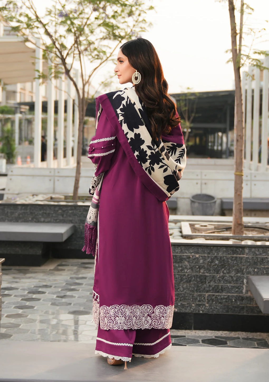 Elaf Premium | Winter Pashmina Shawl Collection | EPW-1A Infinite Love - Pakistani Designer Dress - by Elaf Premium | Type: Ladies Clothes - 100% Original at Saira Sultan