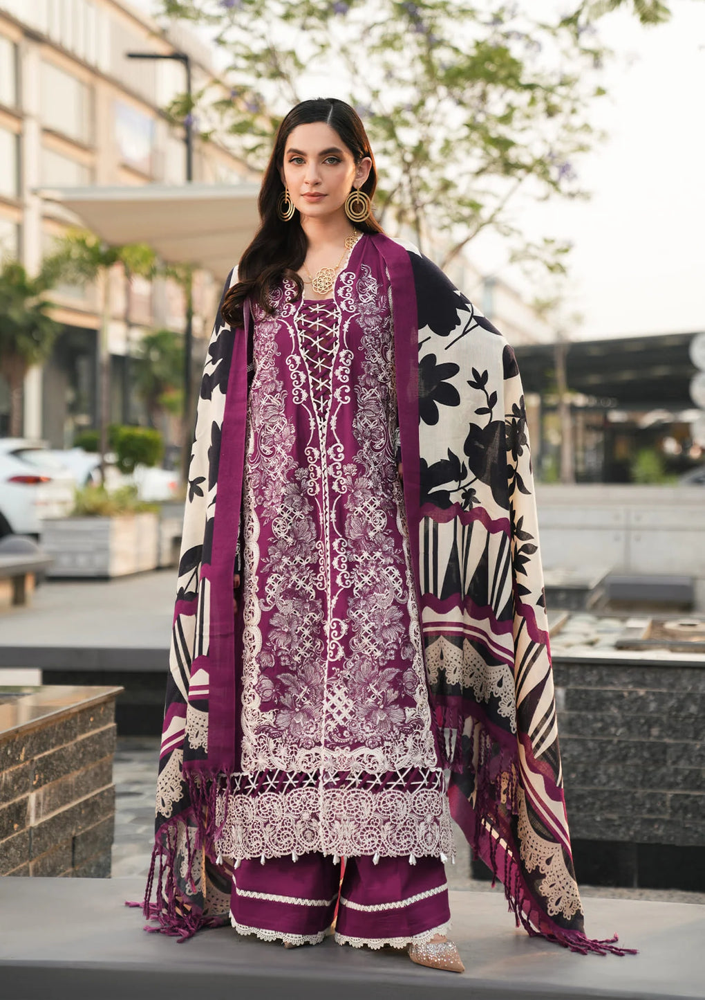 Elaf Premium | Winter Pashmina Shawl Collection | EPW-1A Infinite Love - Pakistani Designer Dress - by Elaf Premium | Type: Ladies Clothes - 100% Original at Saira Sultan