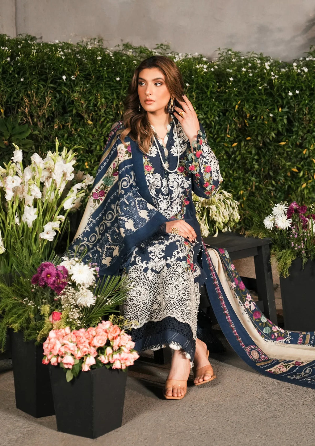 Elaf Premium | Winter Pashmina Shawl Collection | EPW-6B Moonlit Promises - Pakistani Designer Dress - by Elaf Premium | Type: Ladies Clothes - 100% Original at Saira Sultan