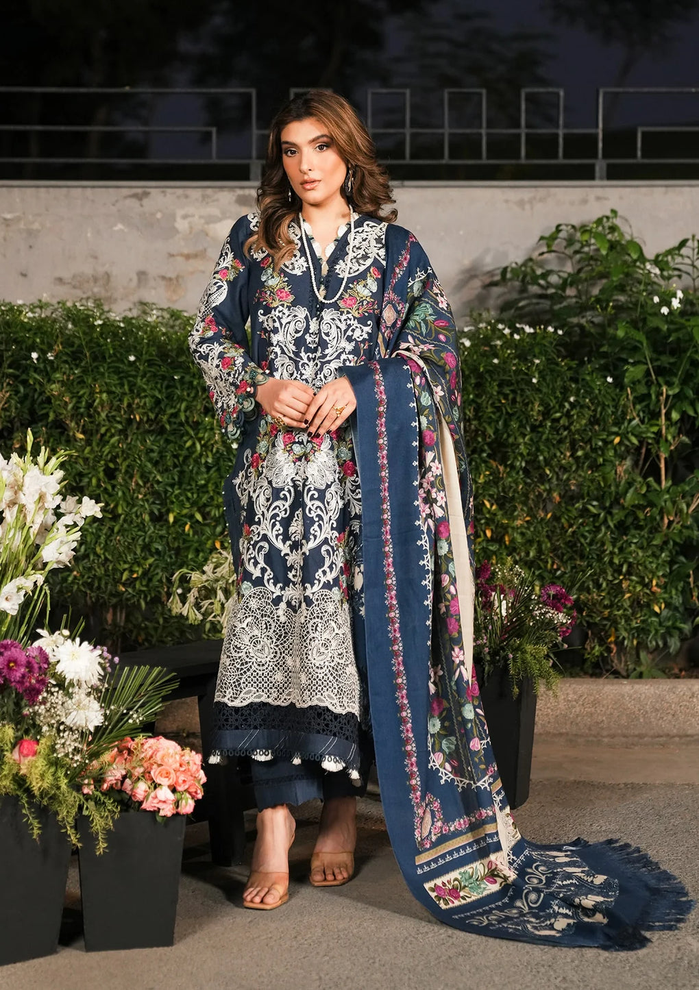 Elaf Premium | Winter Pashmina Shawl Collection | EPW-6B Moonlit Promises - Pakistani Designer Dress - by Elaf Premium | Type: Ladies Clothes - 100% Original at Saira Sultan