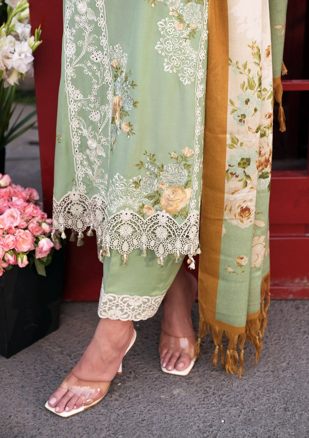 Elaf Premium | Winter Pashmina Shawl Collection | EPW-4B Whispers of Joy - Pakistani Designer Dress - by Elaf Premium | Type: Ladies Clothes - 100% Original at Saira Sultan
