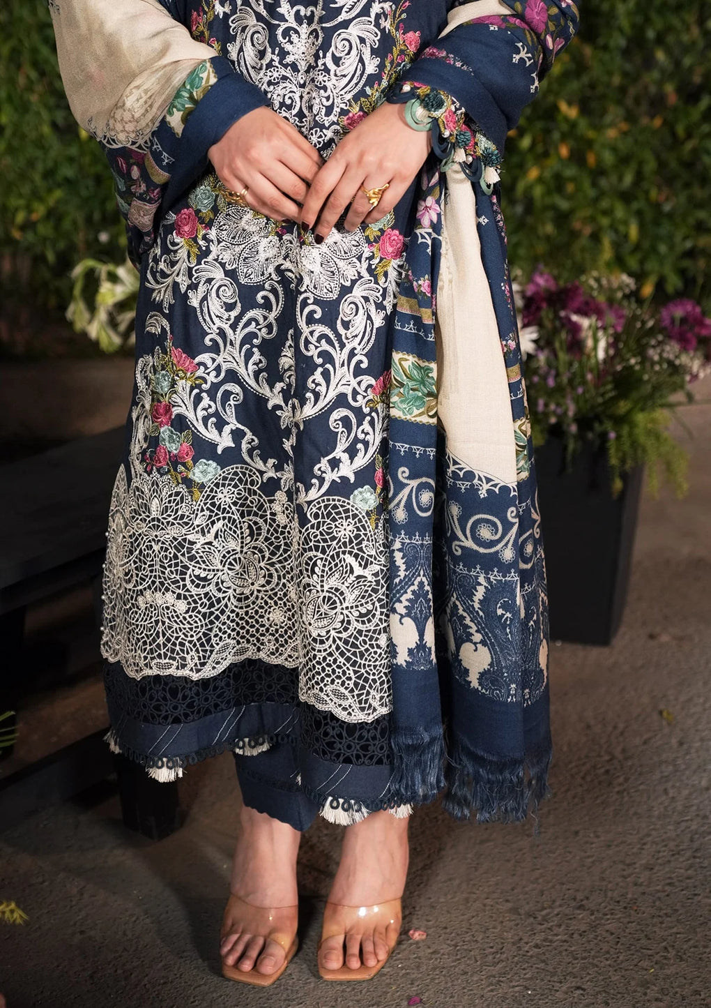 Elaf Premium | Winter Pashmina Shawl Collection | EPW-6B Moonlit Promises - Pakistani Designer Dress - by Elaf Premium | Type: Ladies Clothes - 100% Original at Saira Sultan
