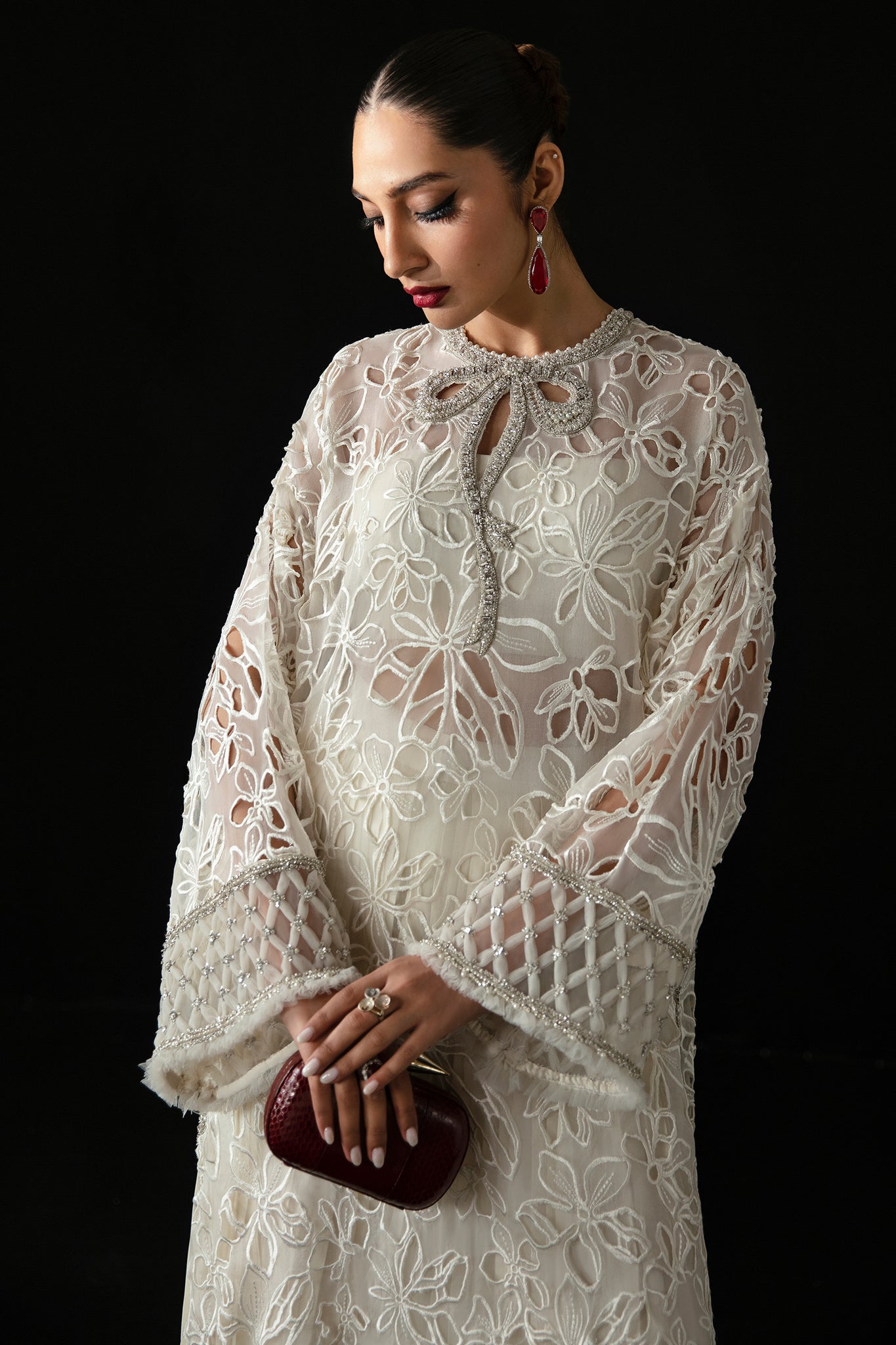 Elan | Pret Crepusule | VOILE D'ARGENT (EP-21308) M Ivory Organza