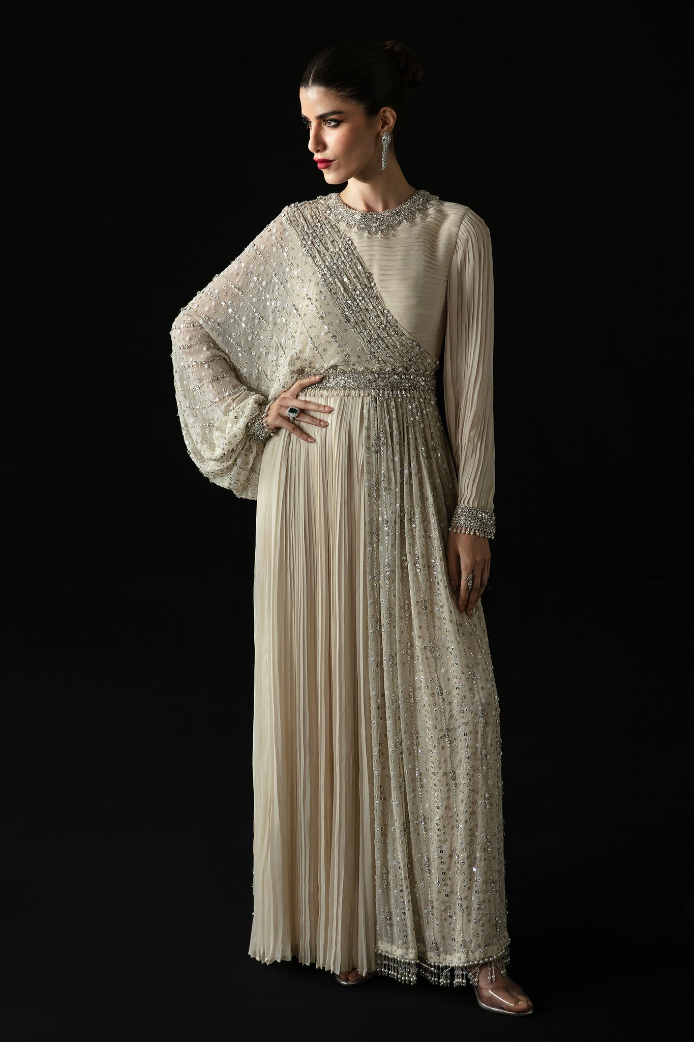 Elan | Pret Crepusule | CRISTAL DE LUNE (EP-21304) XS Ivory Pure Chiffon
