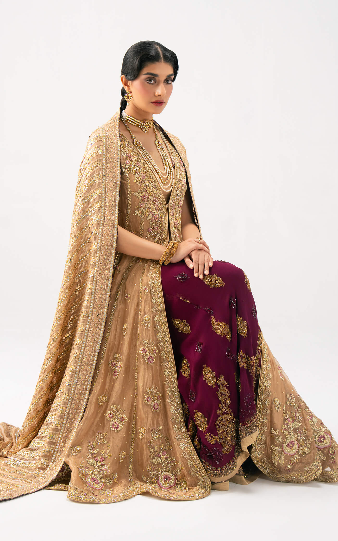 Asifa and Nabeel | Lyle Luxury Formals 25 | Elara Bridal Ensemble - Pakistani Designer Dress - by Asifa and Nabeel - Type : Ladies Clothes - 100% Original at Saira Sultan