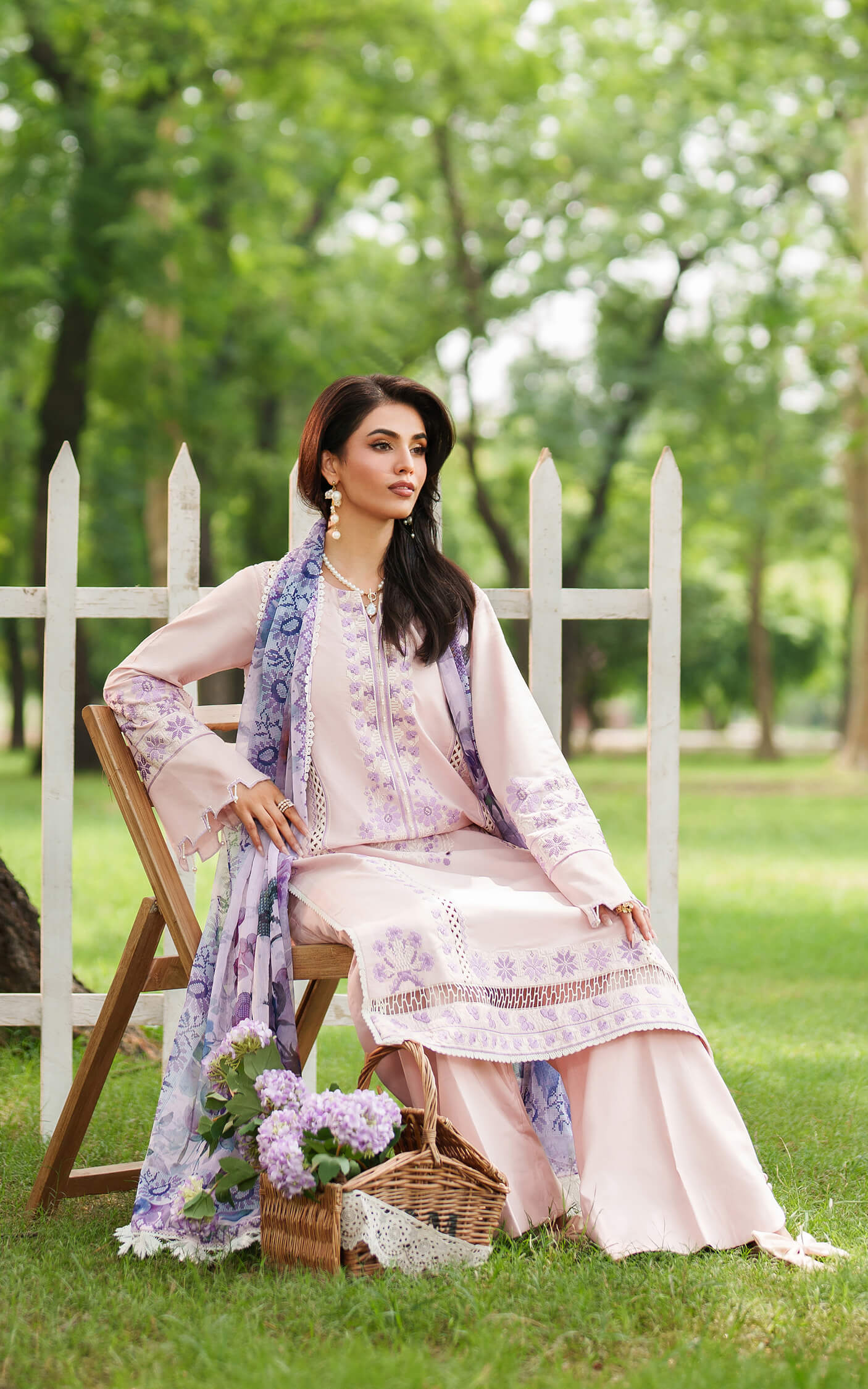 Asifa and Nabeel | Eden Cambric 25 | Elysian Petals ECU25-08 - Pakistani Designer Dress - by Asifa and Nabeel - Type : Ladies Clothes - 100% Original at Saira Sultan