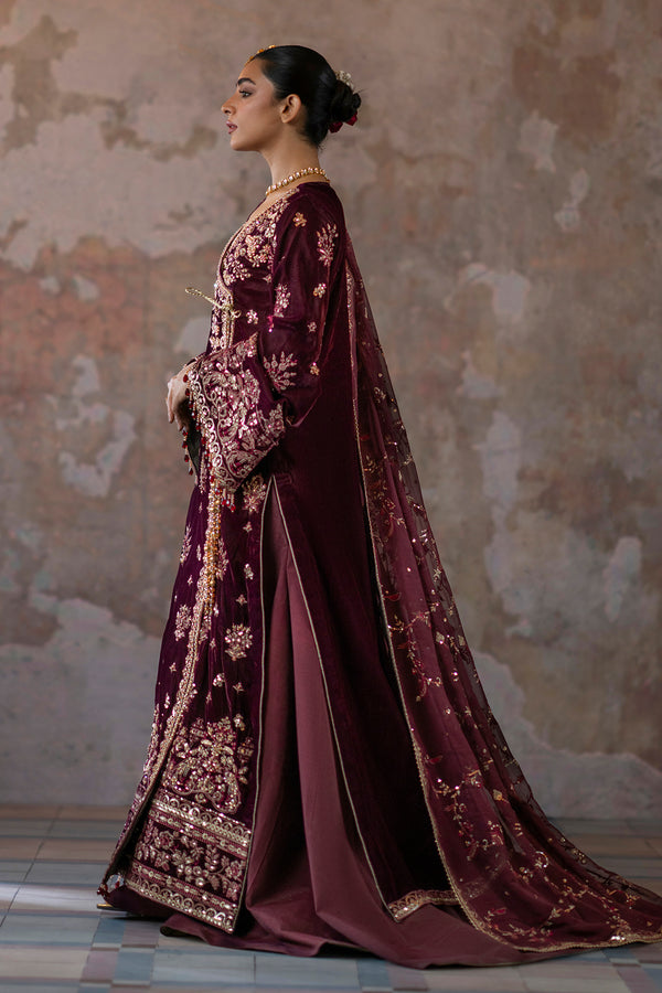 Emaan Adeel | Saanjh Velvet Collection 24 | Tanish L Blood Red Velvet