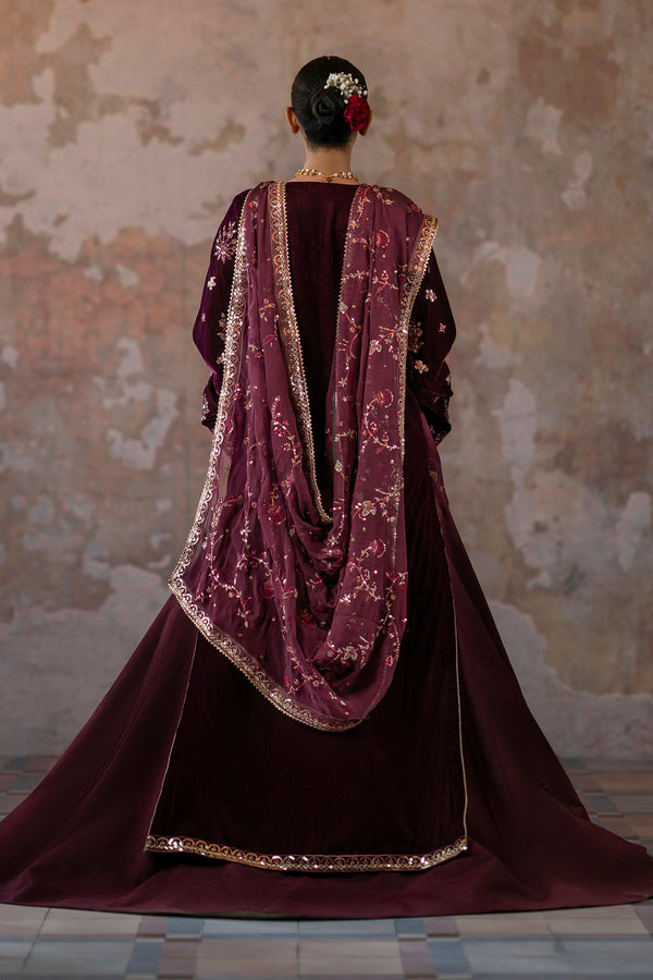 Emaan Adeel | Saanjh Velvet Collection 24 | Tanish S Blood Red Velvet