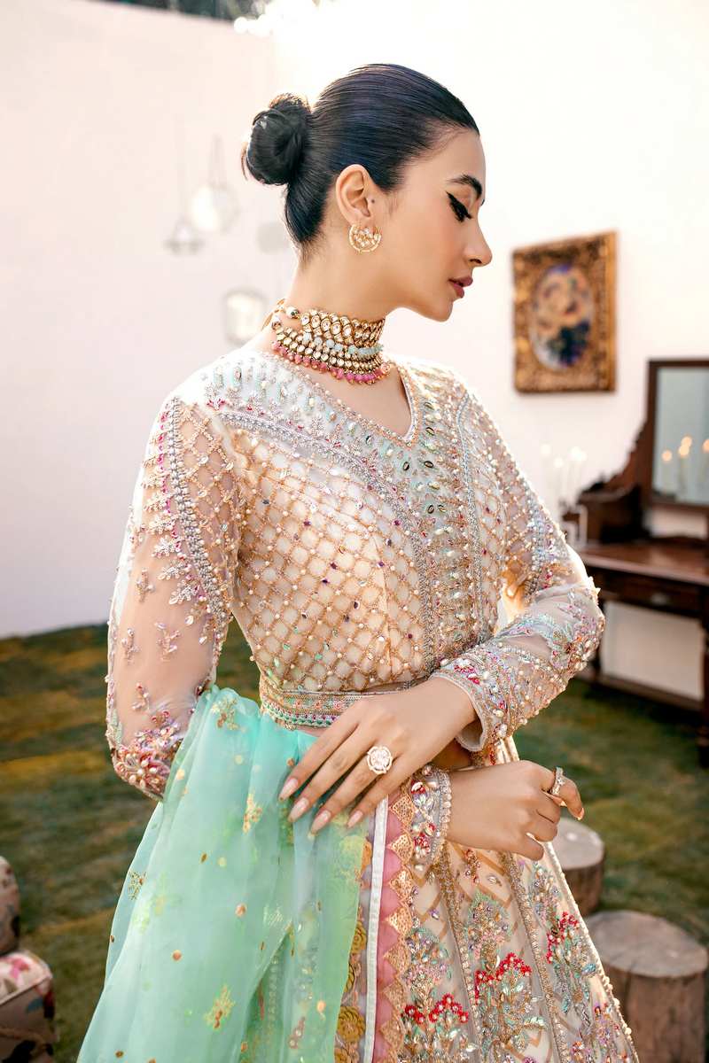 Ezra | Wedding Collection | Sage - Pakistani Designer Dress - by Ezra | Type: Bridal - 100% Original at Saira Sultan