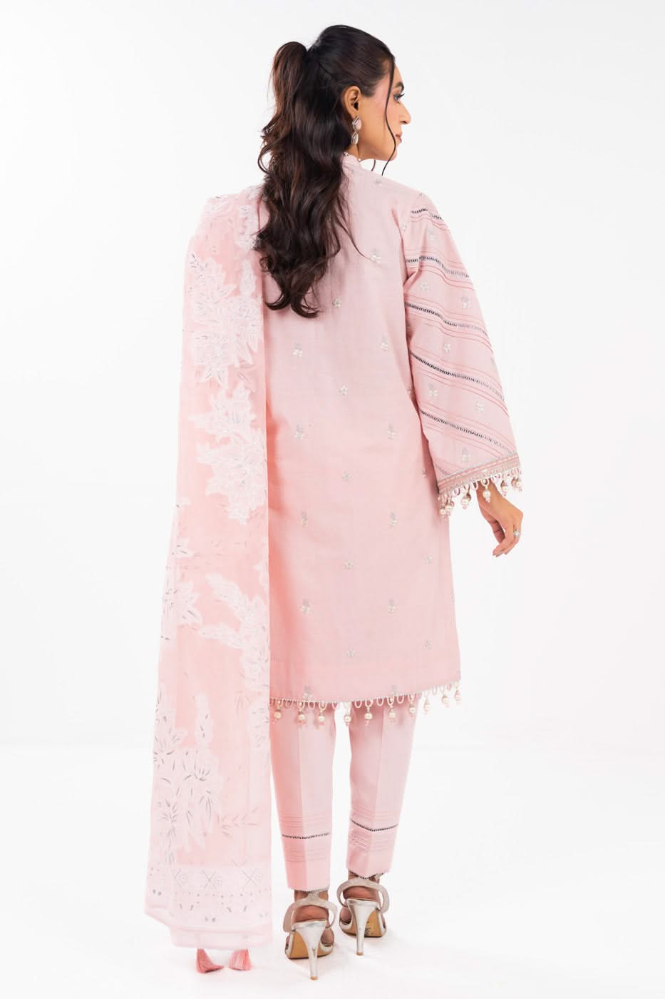 AlKaram | Festive Summer 25 | FC-13F-25-Baby Pink S Baby Pink Lawn