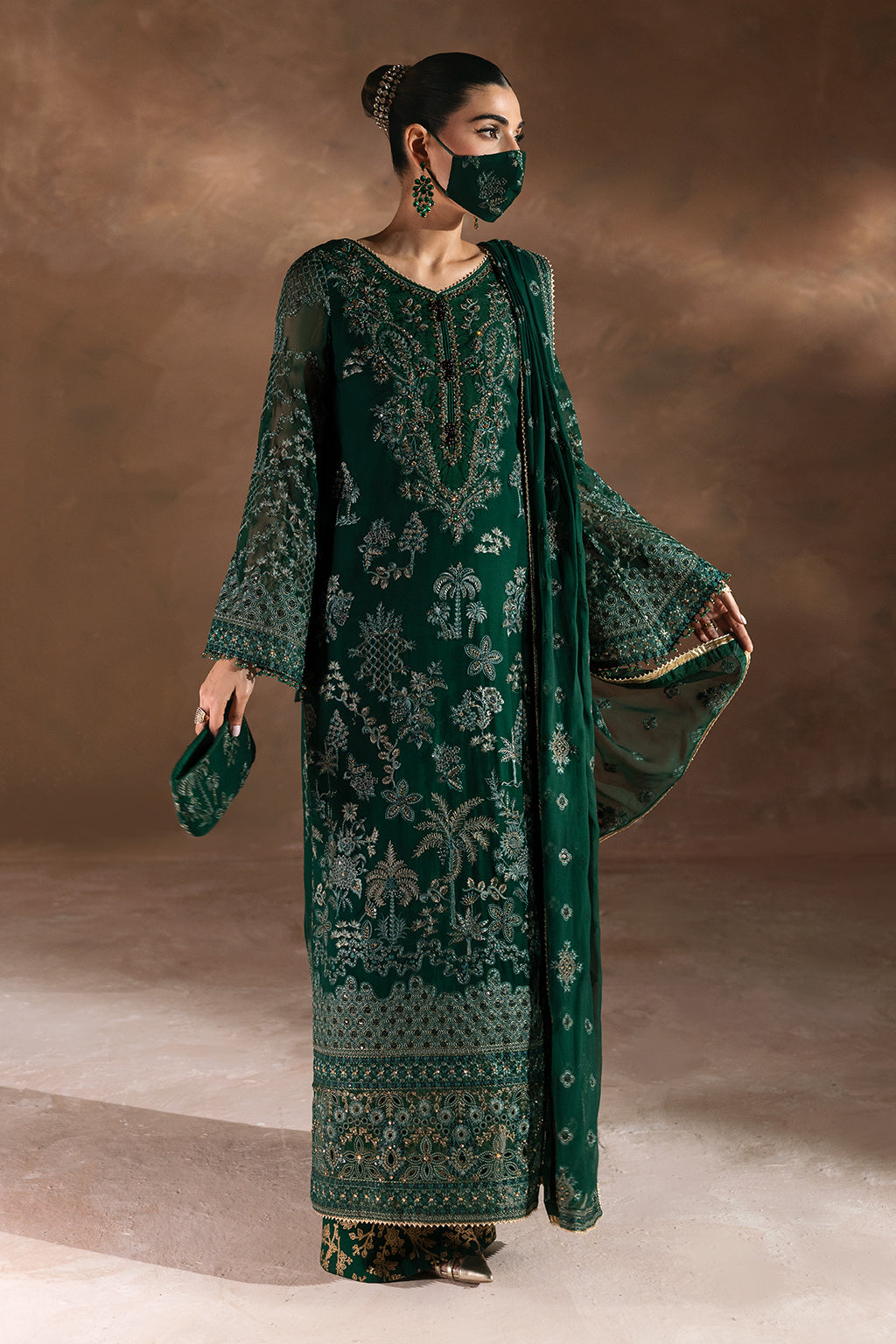 Flossie | Laconic Formals | FE - 901 A XS Bottle Green Chiffon