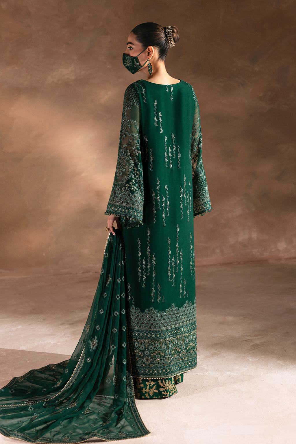 Flossie | Laconic Formals | FE - 901 A S Bottle Green Chiffon