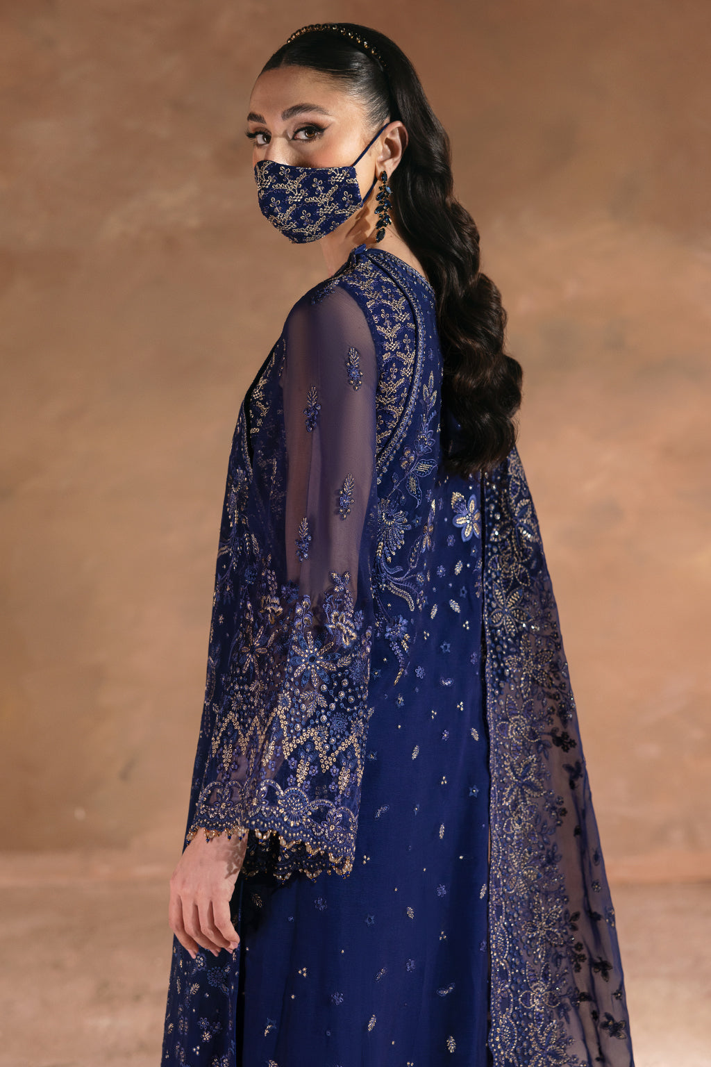 Flossie | Laconic Formals | FE - 902 A L Navy Blue Chiffon