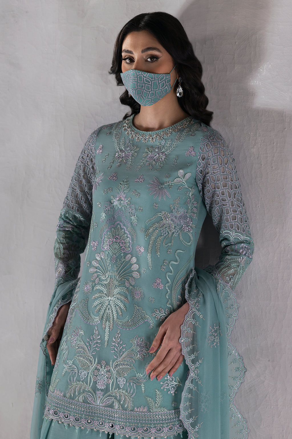 Flossie | Laconic Formals | FE - 905 B M Light Blue Chiffon