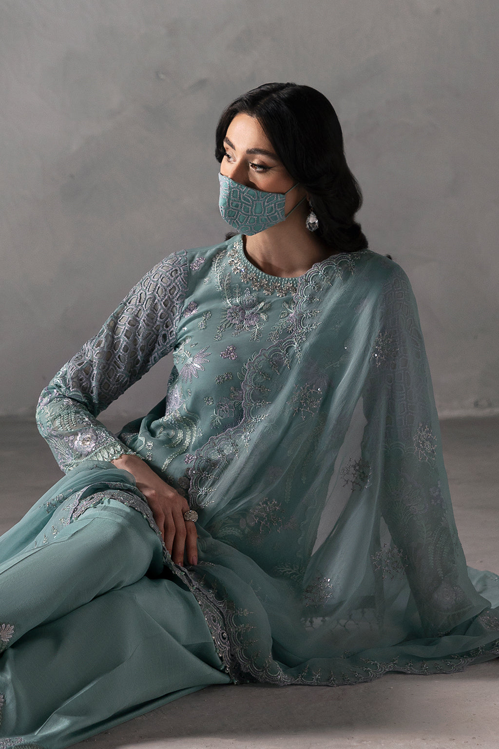 Flossie | Laconic Formals | FE - 905 B XL Light Blue Chiffon