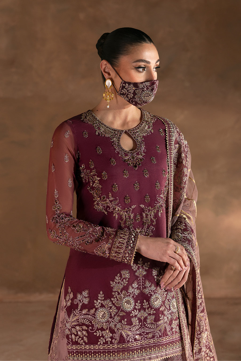 Flossie | Laconic Formals | FE - 906 M Maroon Organza