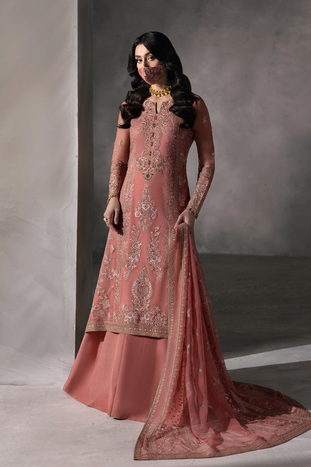 Flossie | Laconic Formals | FE - 907 A XS Coral Chiffon