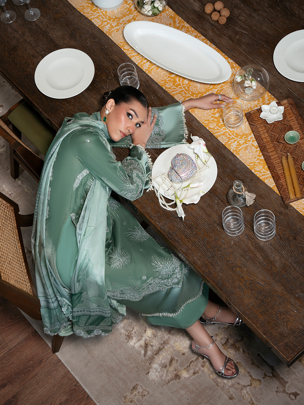 Faiza Faisal | Solene Luxury Velvets | AMARA by Faiza Faisal - Designer Dress - Type : Ladies Clothes - Available at Saira Sultan - 100% Original