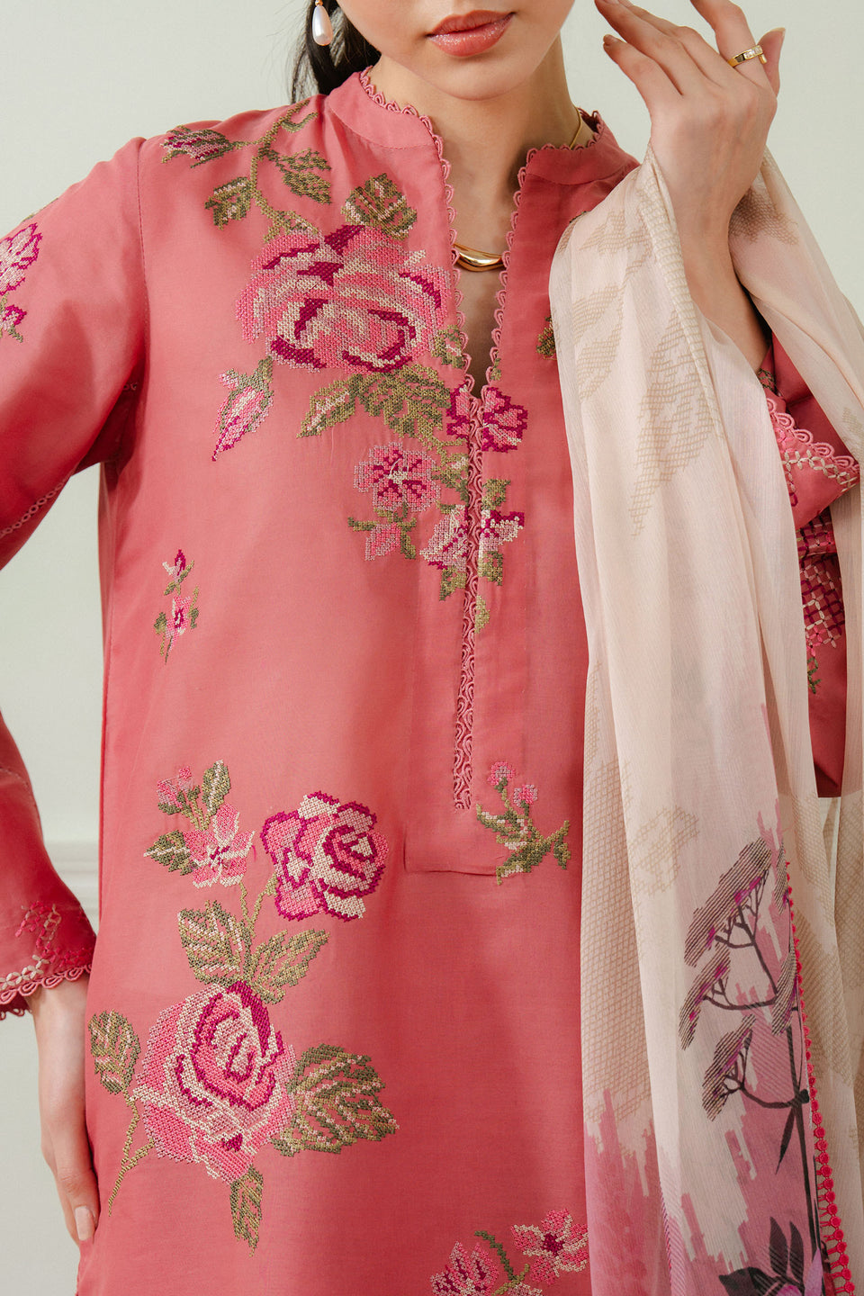 Zara Shahjahan | Coco Lawn 25 | FREYA-4A M Champagne Pink Lawn