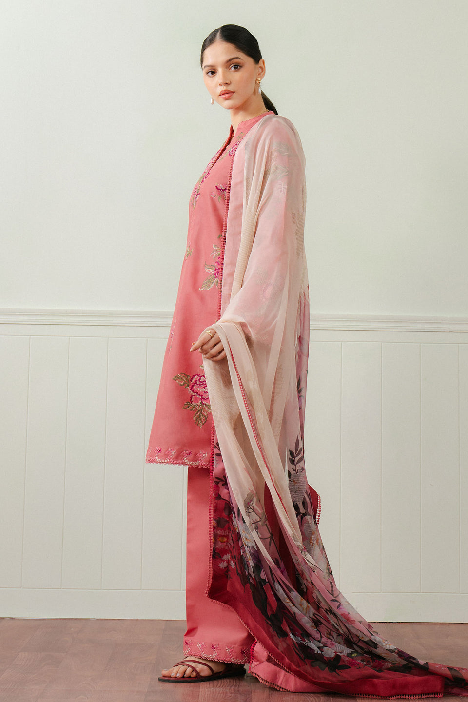 Zara Shahjahan | Coco Lawn 25 | FREYA-4A L Champagne Pink Lawn