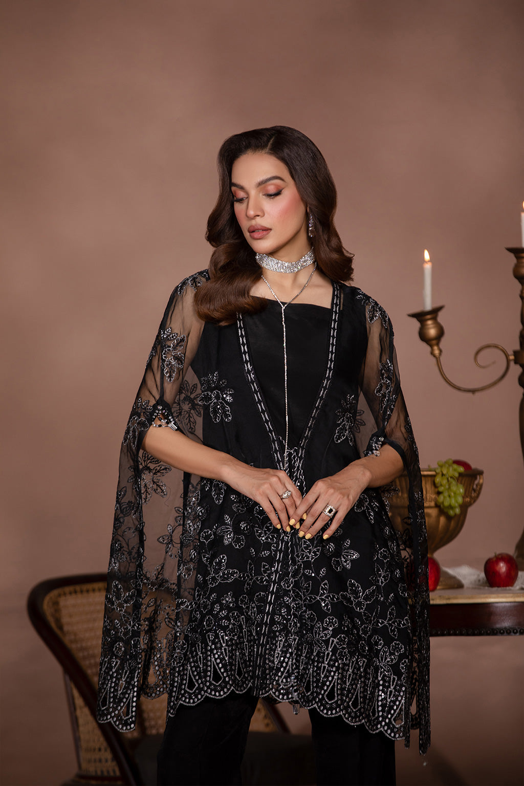 Flossie | Studio RTW | NERO M Black Organza