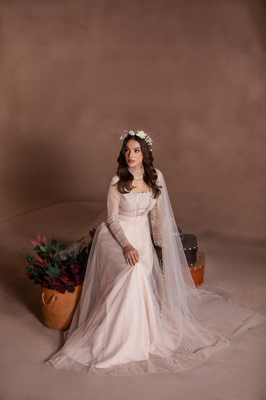 Flossie | Studio RTW | ROSE COLORED L Ivory Organza