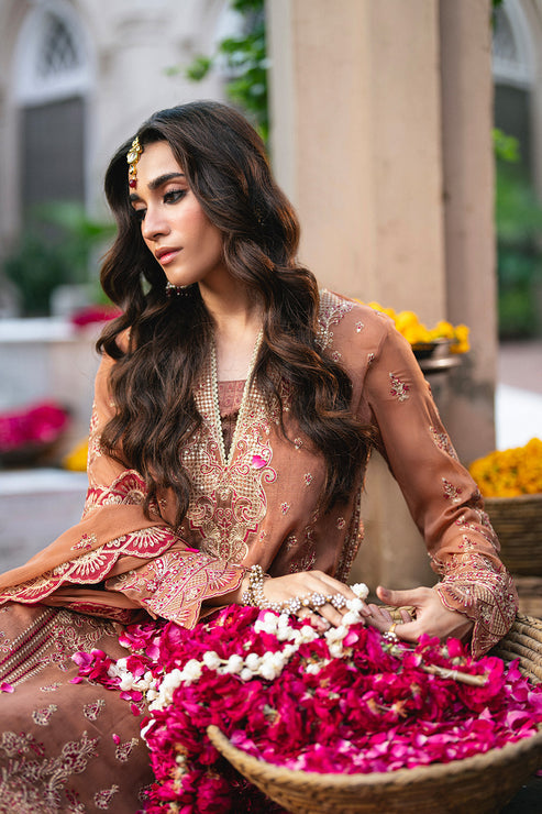 Maryum N Maria | Gulnaar Formals | 3 Piece Embroidered Chiffon VARVARA - FSU5651 - Pakistani Designer Dress - by Maryum N Maria - Type : Ladies Clothes - 100% Original at Saira Sultan