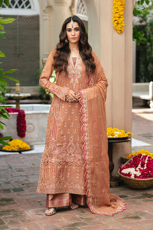Maryum N Maria | Gulnaar Formals | 3 Piece Embroidered Chiffon VARVARA - FSU5651 - Pakistani Designer Dress - by Maryum N Maria - Type : Ladies Clothes - 100% Original at Saira Sultan