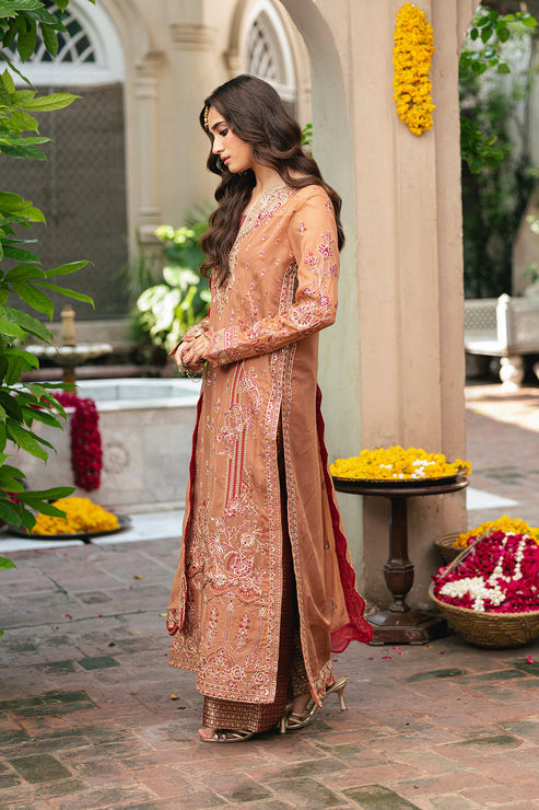 Maryum N Maria | Gulnaar Formals | 3 Piece Embroidered Chiffon VARVARA - FSU5651 - Pakistani Designer Dress - by Maryum N Maria - Type : Ladies Clothes - 100% Original at Saira Sultan