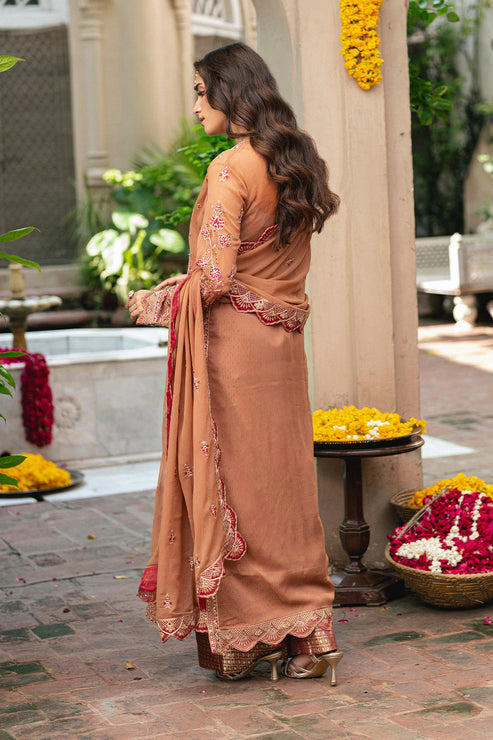 Maryum N Maria | Gulnaar Formals | 3 Piece Embroidered Chiffon VARVARA - FSU5651 - Pakistani Designer Dress - by Maryum N Maria - Type : Ladies Clothes - 100% Original at Saira Sultan