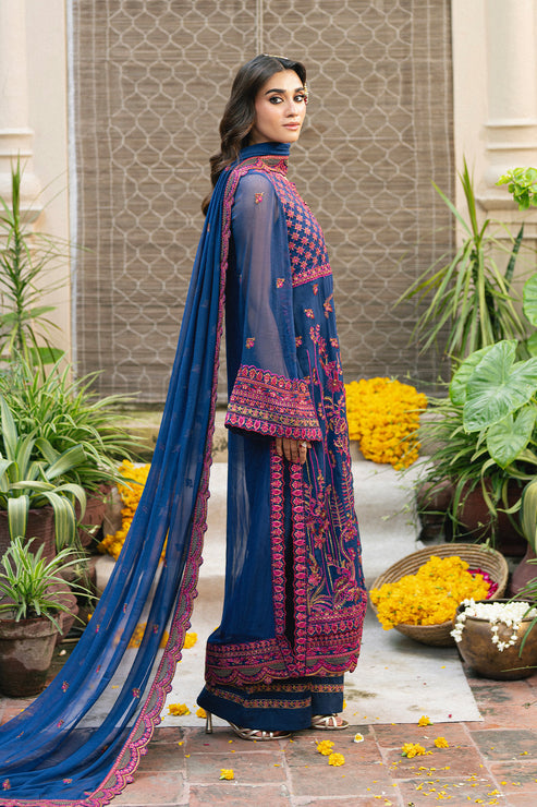 Maryum N Maria | Gulnaar Formals | 3 Piece Embroidered Chiffon ROKSANA - FSU5653 - Pakistani Designer Dress - by Maryum N Maria - Type : Ladies Clothes - 100% Original at Saira Sultan